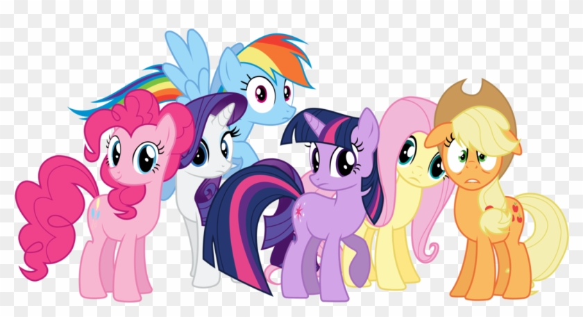 Mane 6 Looking At Us Or You By Tomfraggle - Little Pony Friendship Is Magic #1258685