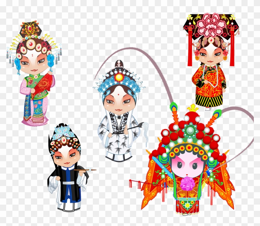 Peking Opera Cartoon Q-version Illustration - Niceshop16 Cute Cartoon ...