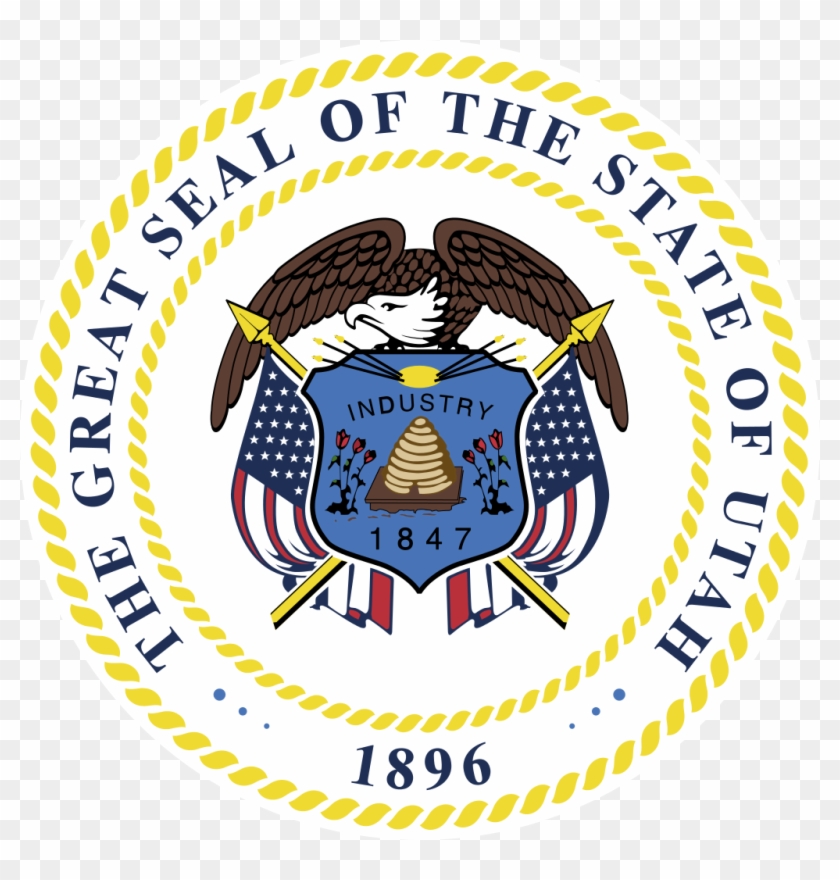 File - Utah-stateseal - Svg - Great Seal Of The State Of Utah #1259285