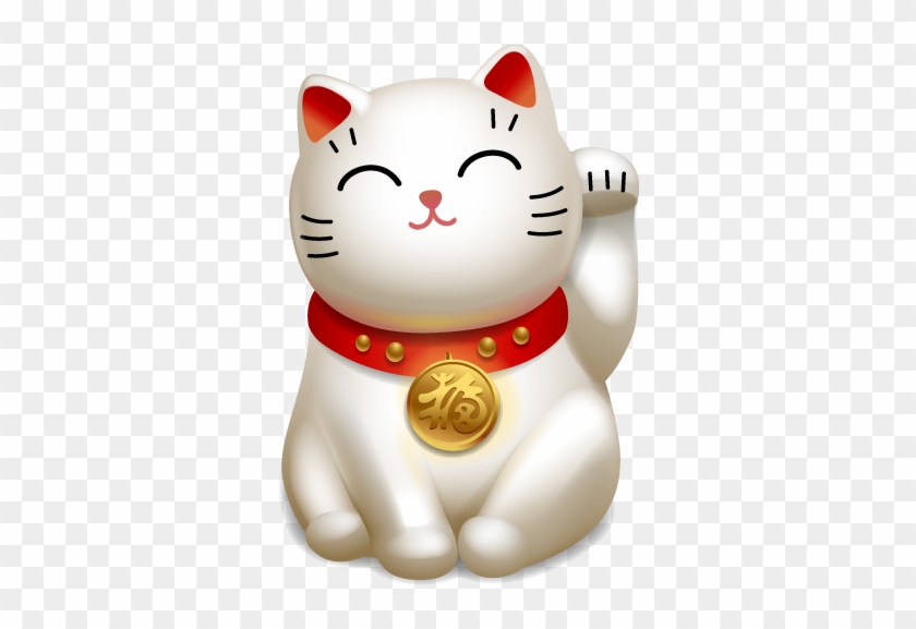 china cat waving paw