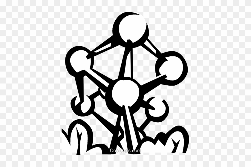 Atomium, Brussels Royalty Free Vector Clip Art Illustration - Atomium Vector #1264237