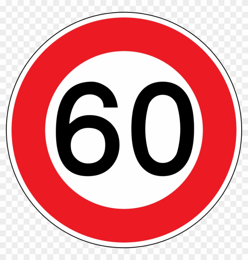 Maximum Speed Limit 60km-ht Pw03 R1 41 - Speed Limit 60 Png #1266346