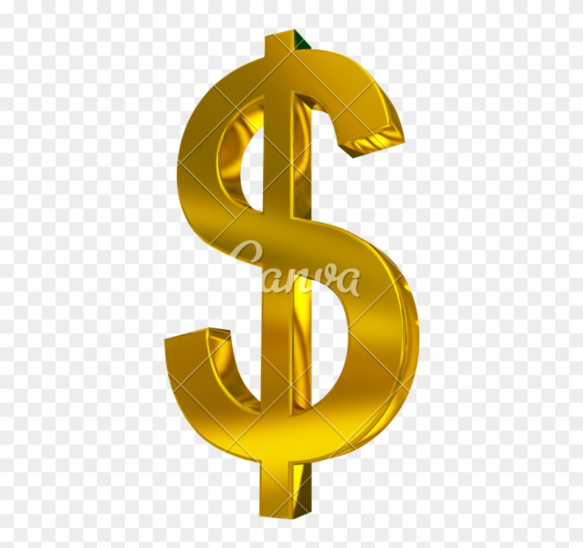 3d Golden Dollar Sign - Dollar #1266852