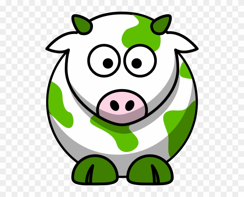 Green Cow Clip Art At Clker - Draw Cartoon Cow #201640