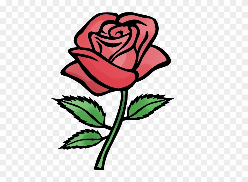 Rose Cartoon Drawing Free Download Clip Art On Png - Red Rose Easy