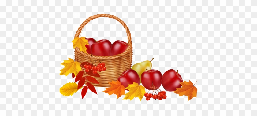 Fall Basket Clip Art Flowers - Autumn Clipart Transparent Background #202237