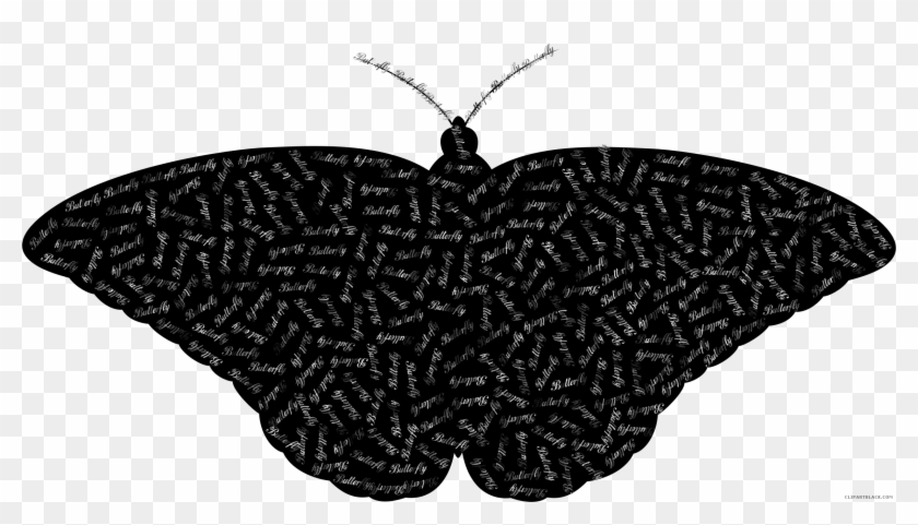 Prismatic Butterfly Animal Free Black White Clipart - Typography #1269167