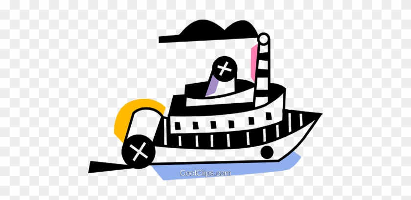 River Boats Royalty Free Vector Clip Art Illustration - River Boats Royalty Free Vector Clip Art Illustration #1270969