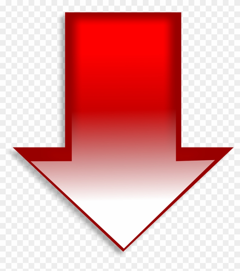 Down Arrow Red Symbol Sign Png Image - Красные Стрелки Пнг #1271337