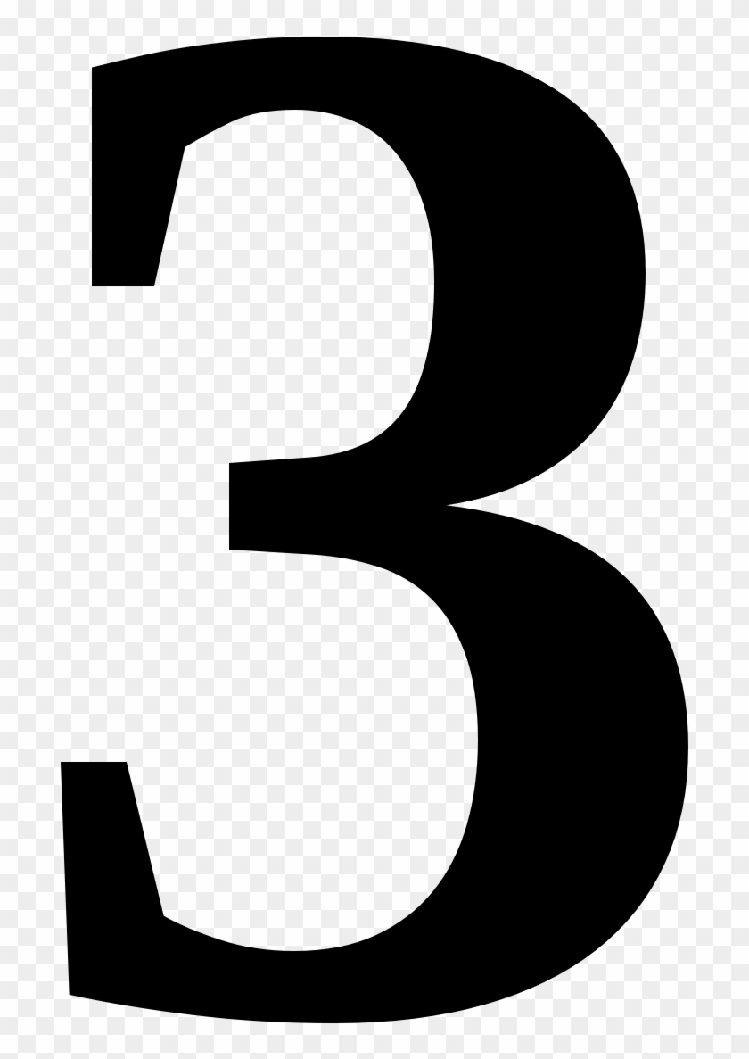 Number Three In Black Full Size Png Clipart Images Download