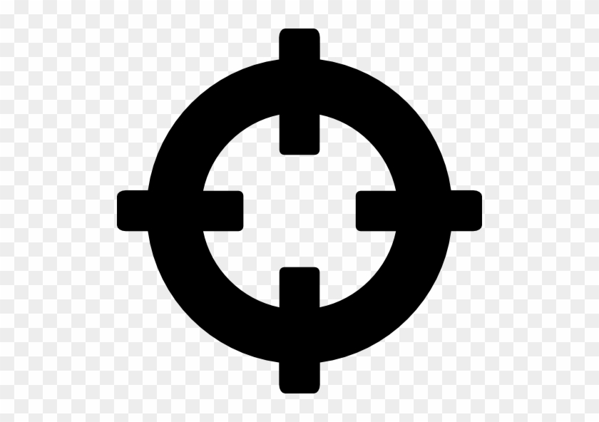 Crosshair Free Icon - Bitcoin Black And White Png #1272777