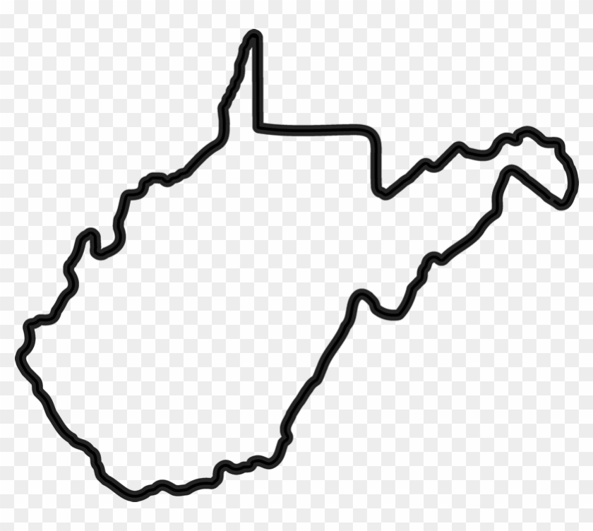 West Virginia Outline Rubber Stamp State Rubber Stamps - Outline Of The State Of West Virginia #1272930