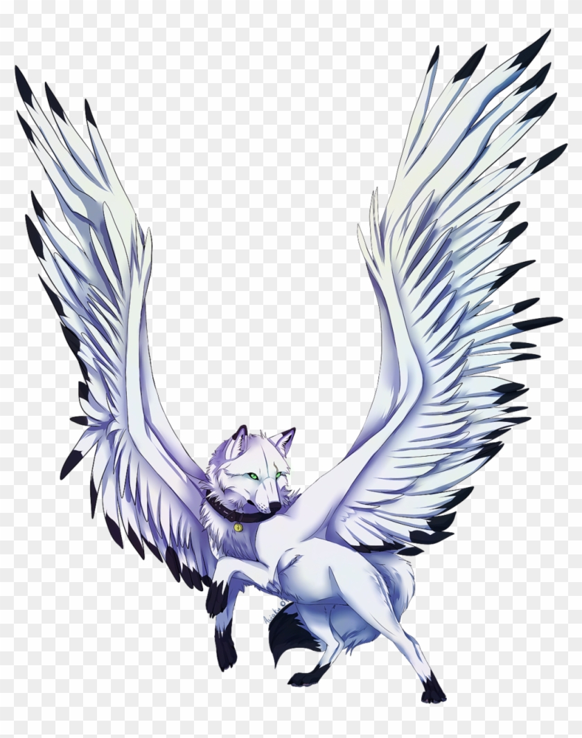 cute anime wolves with wings