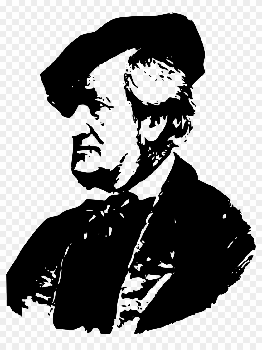 Sweet Composer Clip Art Medium Size - Richard Wagner Silhouette #1274160