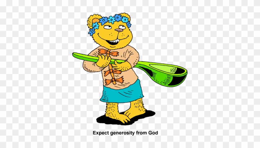 Bear With Spoon Clipart - Generosity #1277069