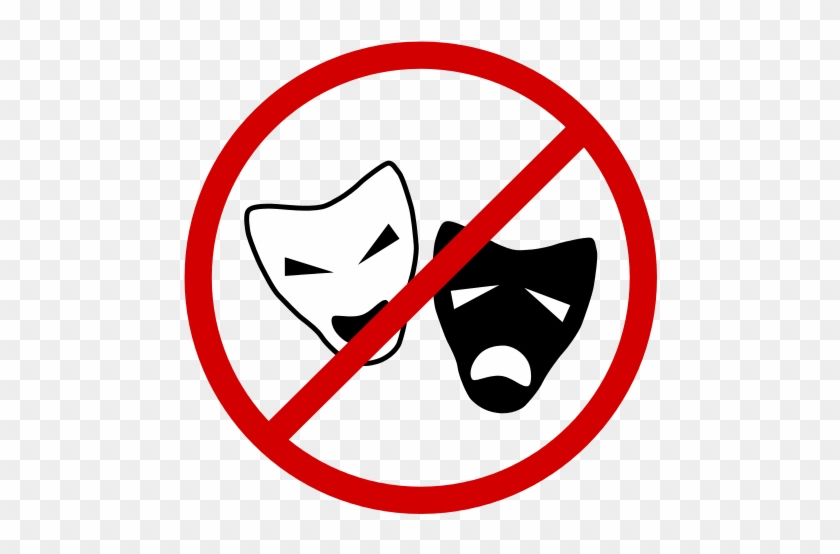 No Drama Masks - No Masks Allowed Sign #1279318