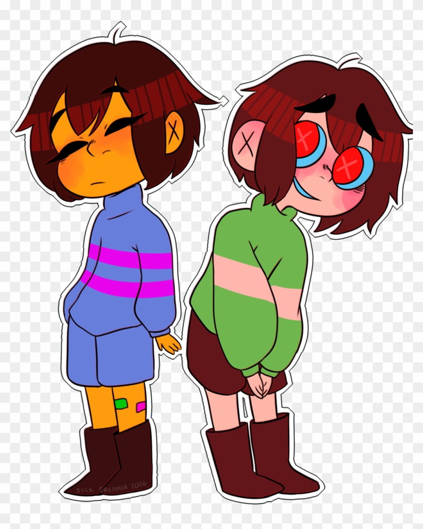 Frisk And Chara By Sickdreamer Frisk And Chara By Sickdreamer - Cartoon #1280628