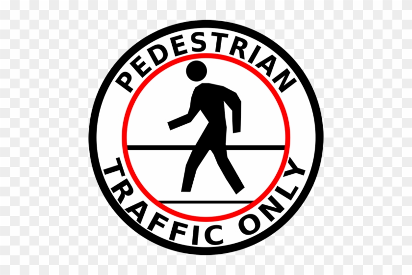 Pedestrian Traffic Floor Sign - Mighty Line Pedestrianw24 Floor Sign,pedestrian Only,red/white/blk #1281086