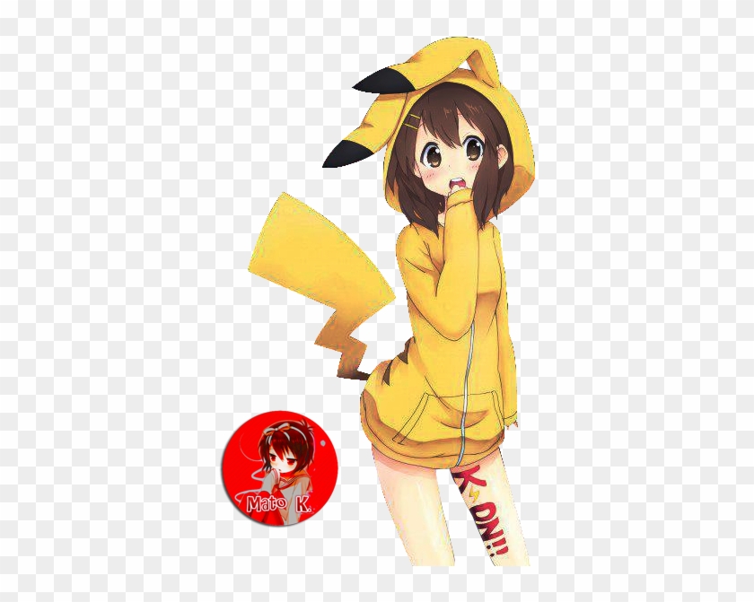 Anime Girl With Pikachu Hoodie For Kids - K On Yui Wallpaper Mobile ...