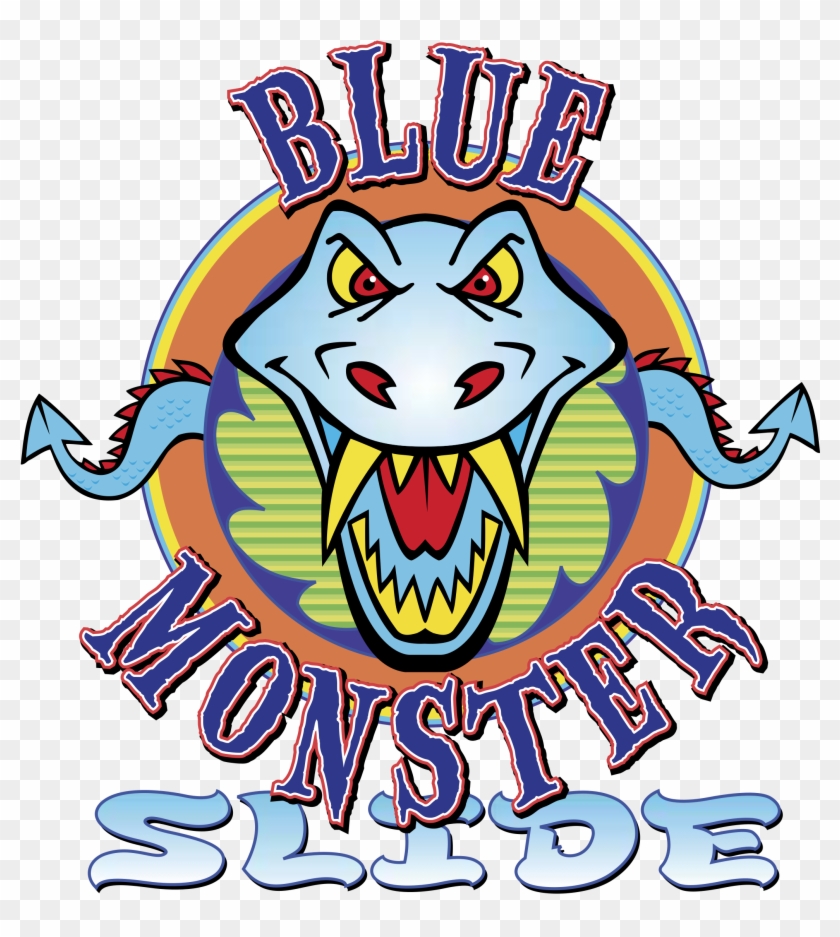 Blue Monster Slide Logo Black And White - Blue Monster Slide Logo Black And White #1281804