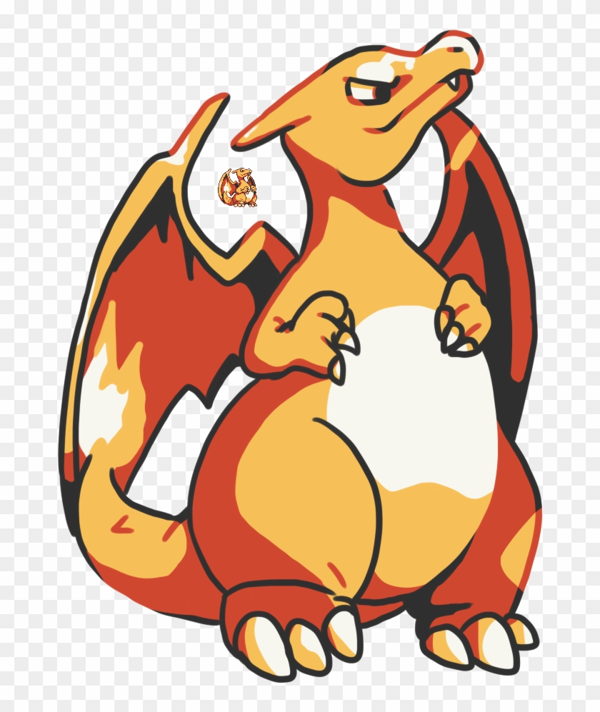 Retro Charizard - Cartoon #1282864