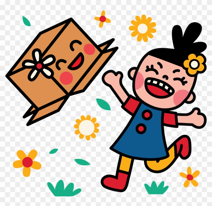 Facebook Stickers Box Girl - Sticker #1282910