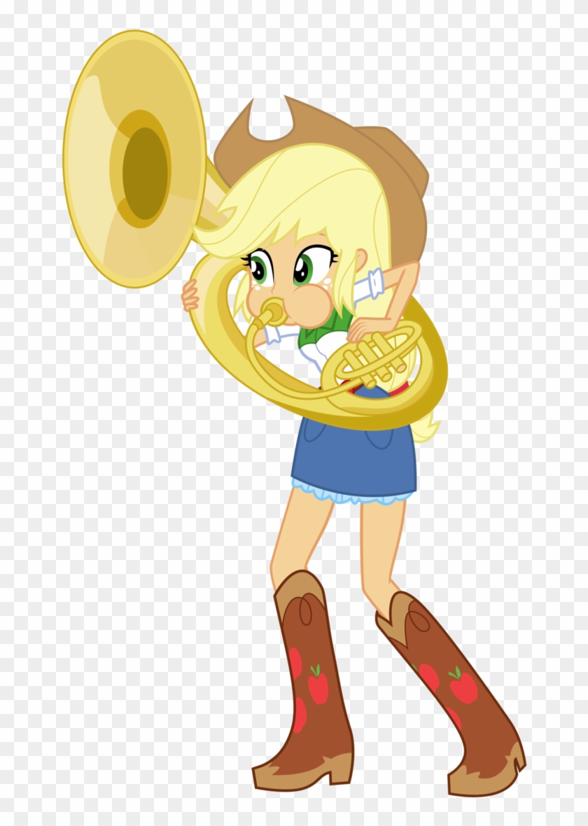 [pc] Applejack Sousaphone 2 By Discorded-joker - Applejack Sousaphone #1285563