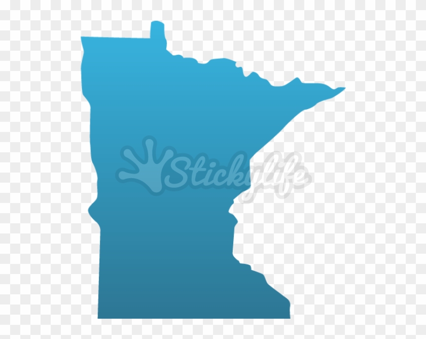 Minnesota Decals - Minnesota State Outline Black - Full Size PNG ...