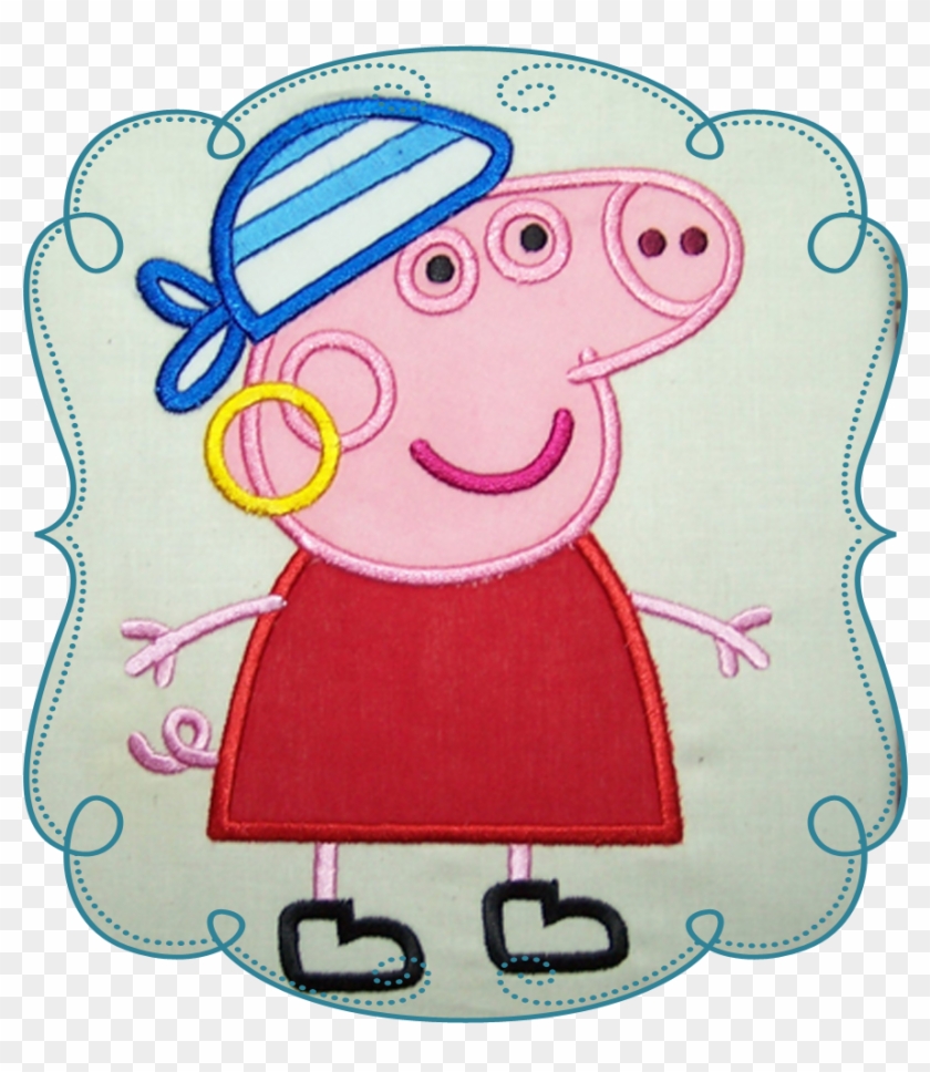 Pirate Peppa Pig Applique - Pirate Peppa Pig Applique #1289380