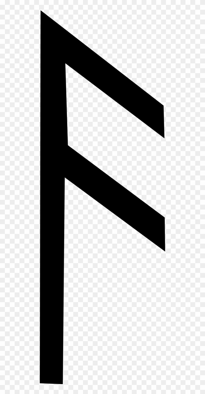 Inkscape Clip Art - Ansuz Rune Png #1291729