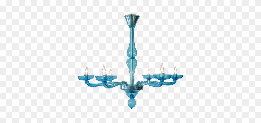 Cerulean Blue Murano Glass Chandelier Italy Late Century - Blue Murano Glass Chandelier #1292163