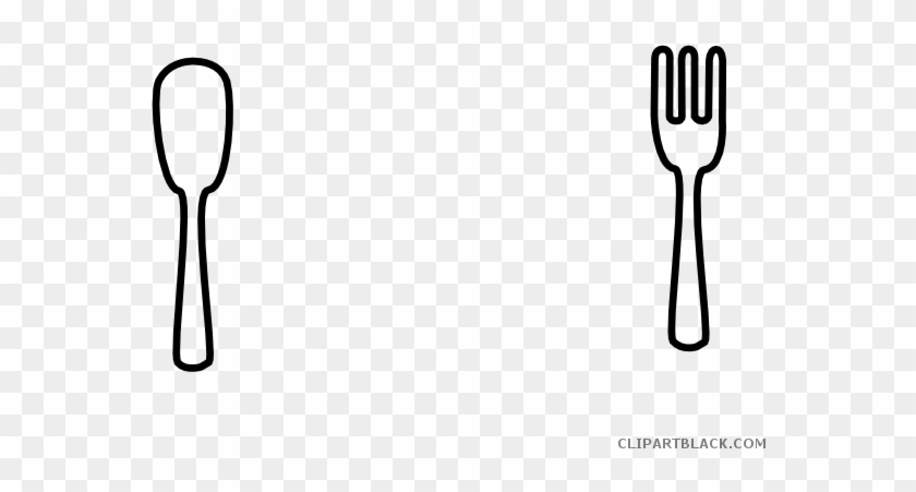 Spoon Tools Free Black White Clipart Images Clipartblack - Spoon And Fork #1294509