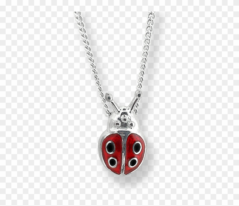 Nicole Barr Designs Fine Enamels Sterling Silver Ladybug - Locket #1294907