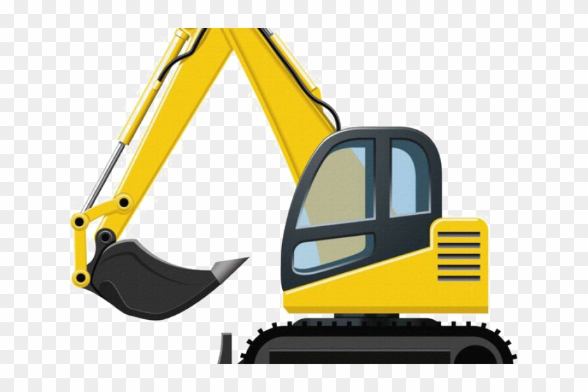 Excovator Clipart Back Hoe - Clip Art Construction Equipment #1295248