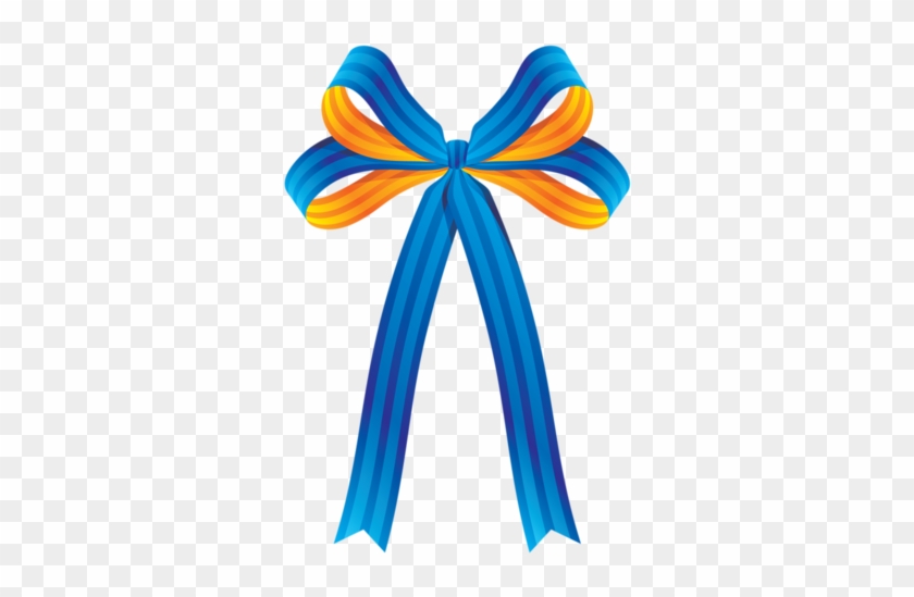 Blue And Orange Bow Clipart #1295756