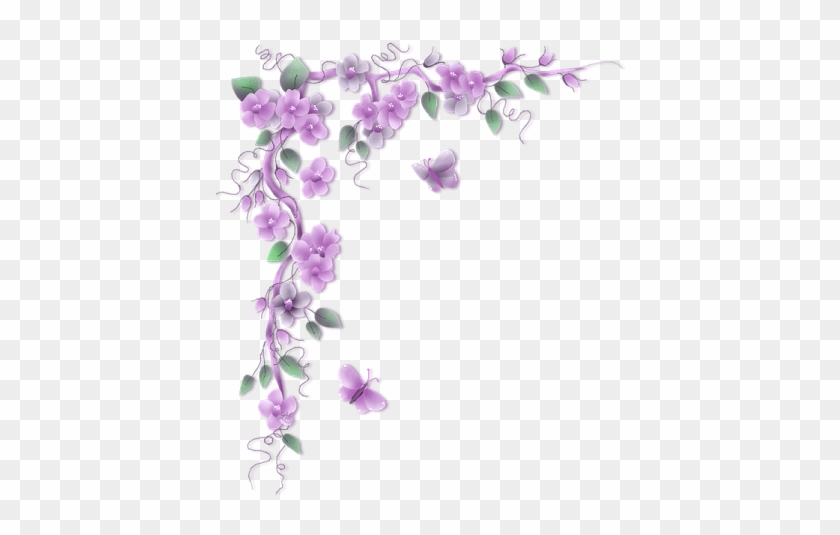 Page 72 - Purple Flower Border Png #1296163