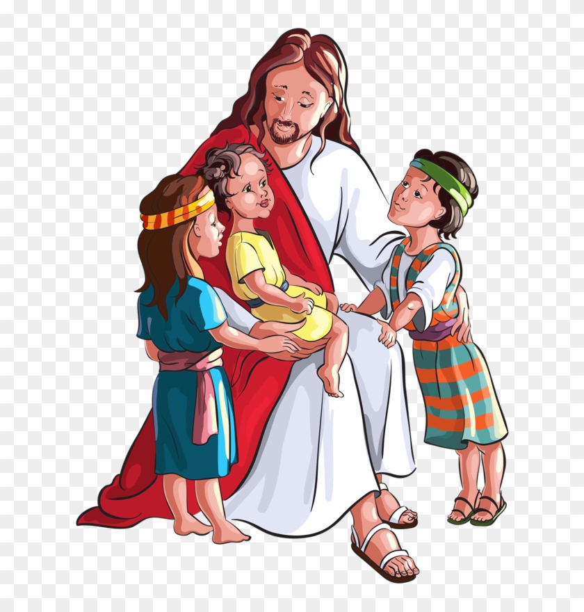 Child Bible Depiction Of Jesus Clip Art - Jesus And Children - Free ...