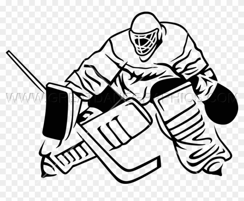 Hockey Goalie In Black And White Clipart Image  Free Images at  -  vector clip art online, royalty free & public domain