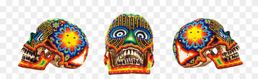 Skull Decorated With Huichol Art - Arte Huichol Png #1301572