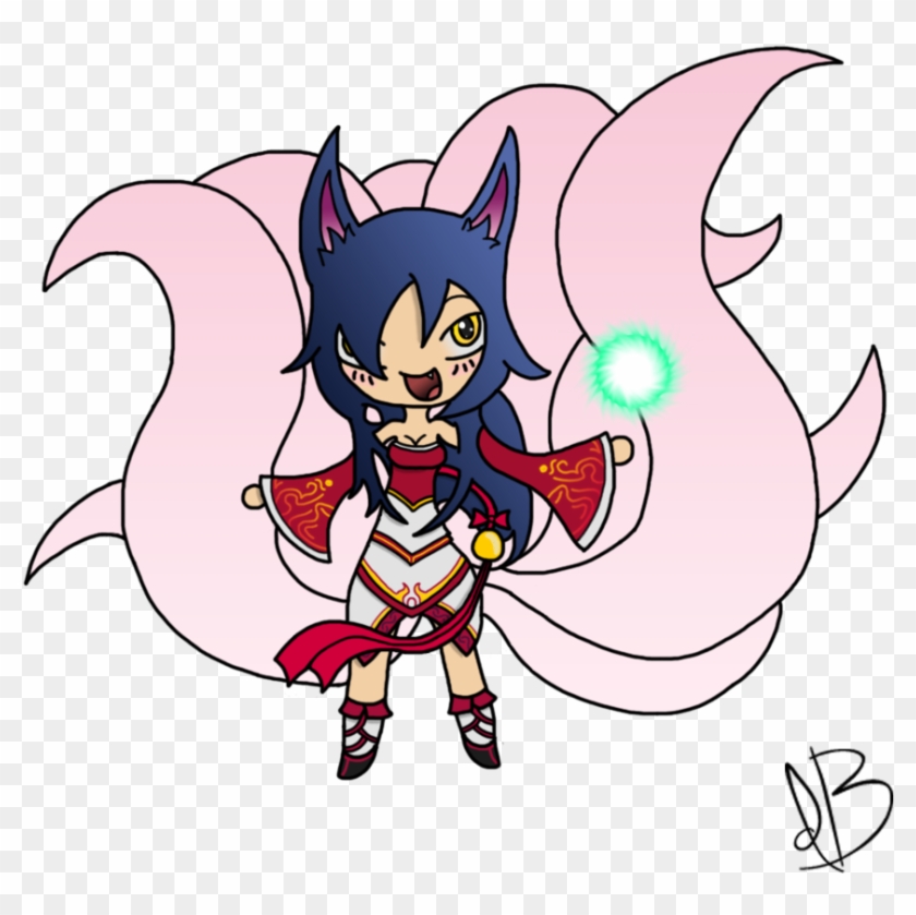 Chibi Ahri By Currykatje Chibi Ahri By Currykatje - Cartoon #1301788