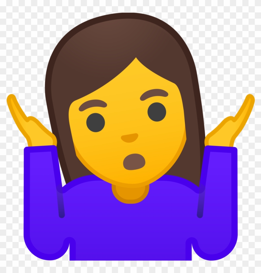 Woman Shrugging Icon - Hands In The Air Emoji #1302472