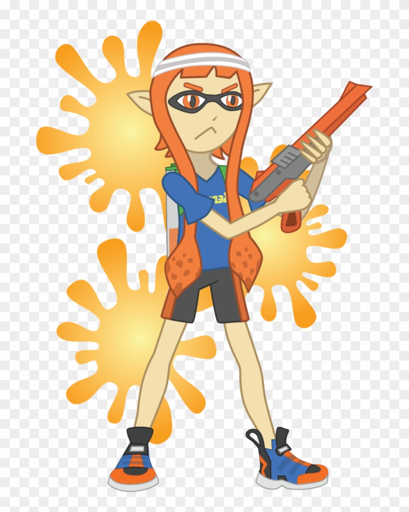 Headband Chan, My Inkling, Oc, Fan Character, Inkling, - Cartoon #1304731