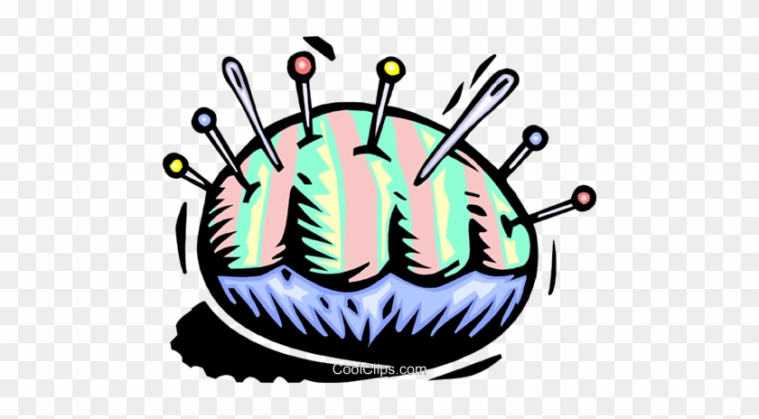 Pin Cushion Royalty Free Vector Clip Art Illustration - Clip Art #1304820