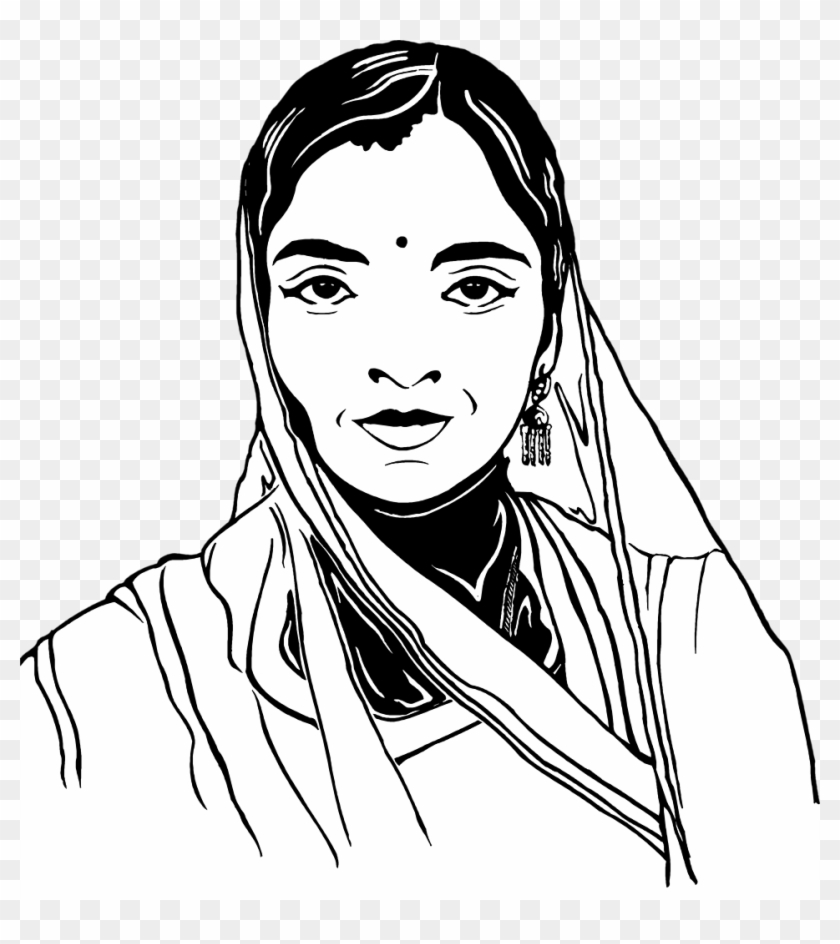 Black Saree Waering Indian Woman Cartoon Icon. 24145588 Vector Art at  Vecteezy