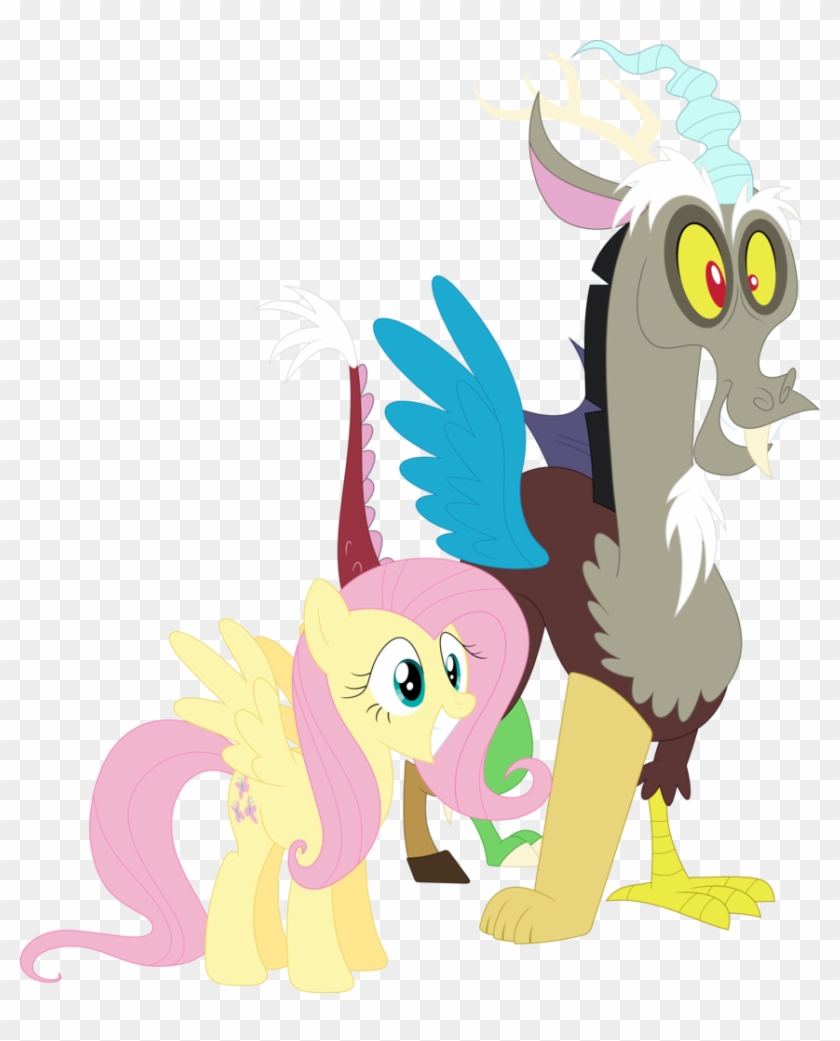 Porygon2z, Discord, Duo, Fluttershy, Inkscape, Looking - Fluttercord Vector #1308499