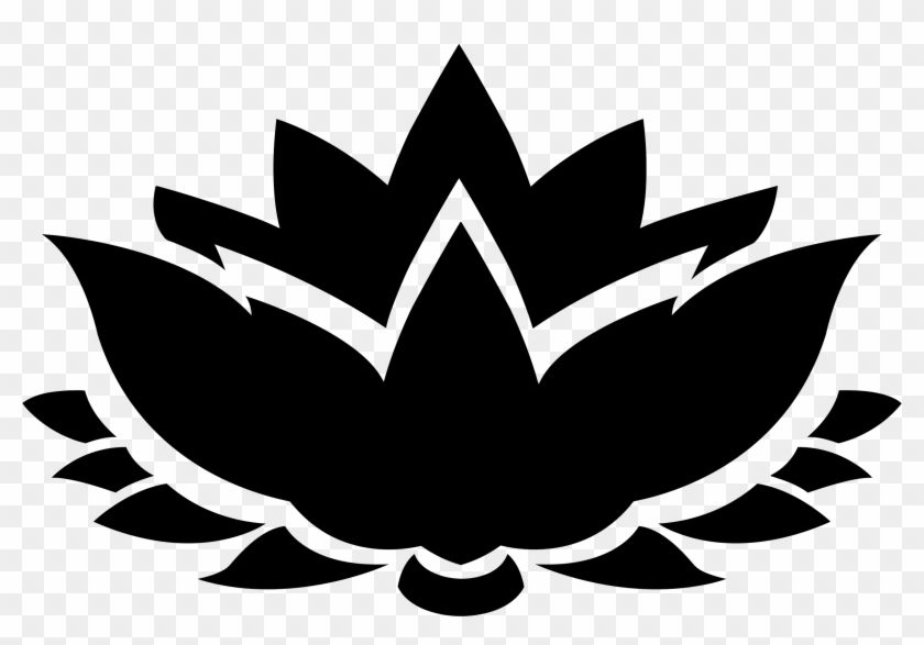 Lotus Flower Silhouette Icons Png - Lotus Flower Vector Png #31977