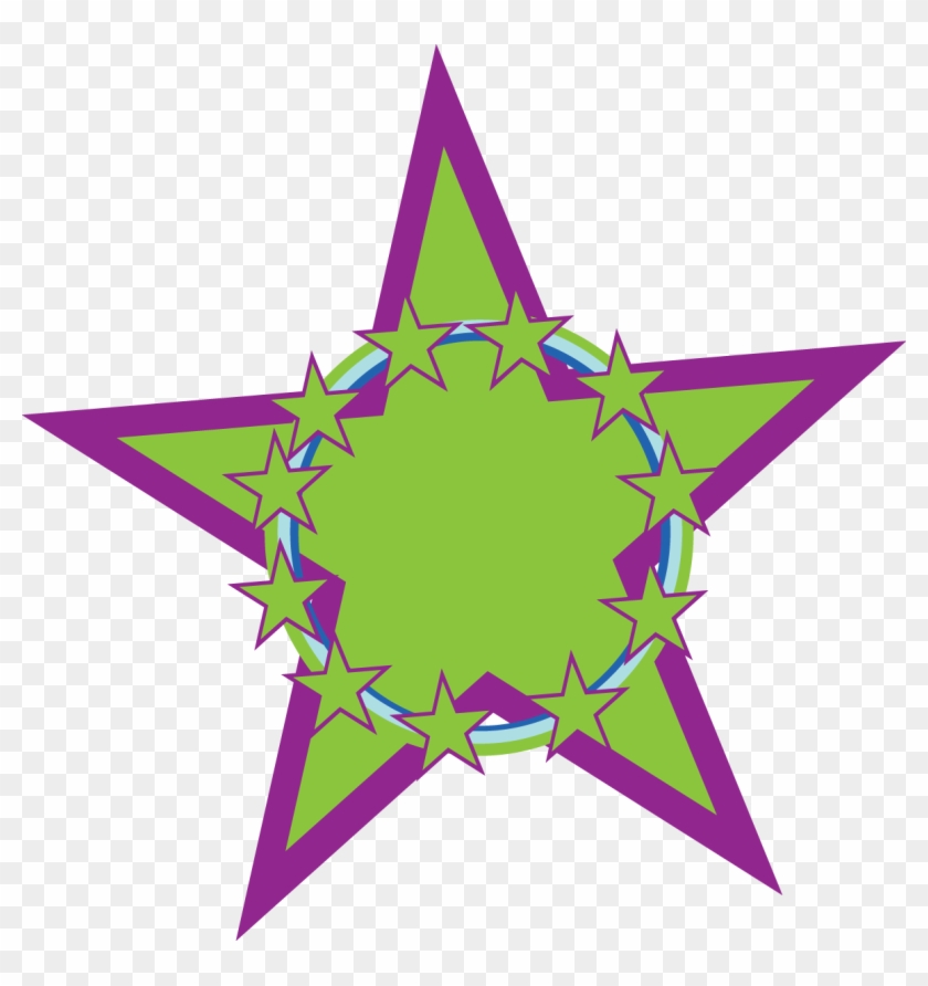 Rainbow Stars Clipart Free Clipart Images Clipartix - Purple And Green Star #32608