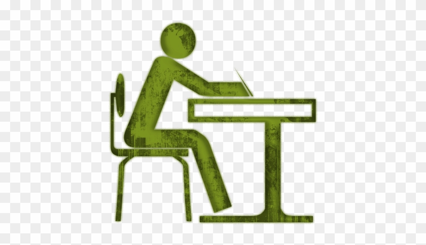 College Room Cliparts Student Sitting At Desk Free Transparent