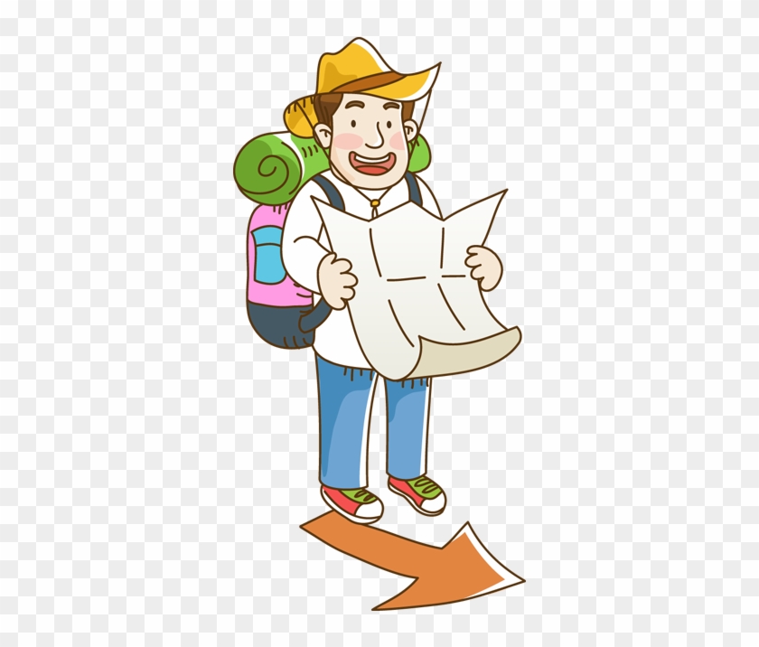 traveling man clipart cartoon