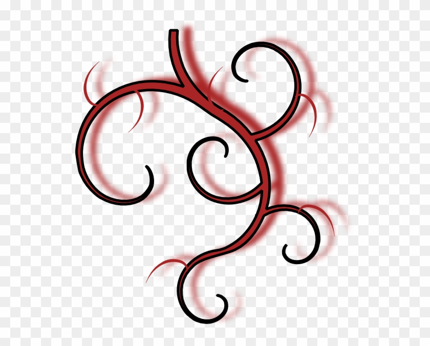 Red Tribal Vine Clip Art - Red Tribal - Free Transparent PNG Clipart ...